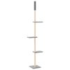 vidaXL Albero per Gatti Pavimento Soffitto Grigio Chiaro 267,5-297,5cm
