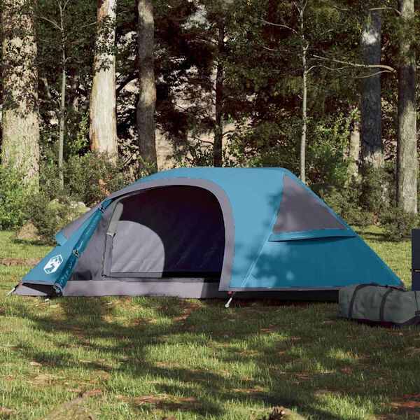 vidaXL Tenda da Campeggio a Cupola per 1 Persona Blu Impermeabile