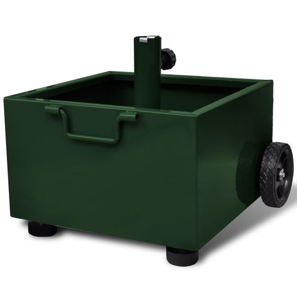 vidaXL Fioriera da Esterno con Supporto Ombrellone Verde