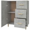 vidaXL Credenza Grigio Cemento 69,5x34x90 cm in Legno Multistrato