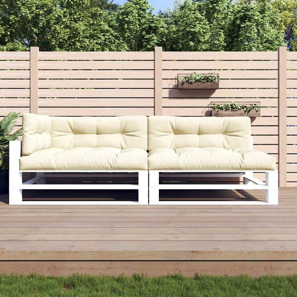 vidaXL Cuscini per Pallet 5 pz Crema in Tessuto