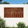 vidaXL Decorazione Muro da Giardino 105x55 cm Fiore in Acciaio Corten