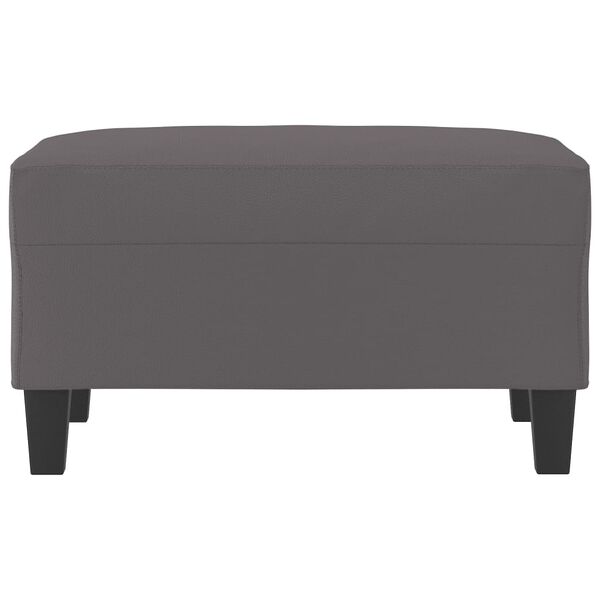 vidaXL Poggiapiedi Grigio 70x55x41 cm in Similpelle
