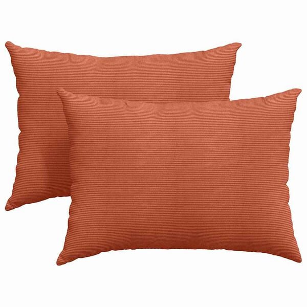 vidaXL Cuscini da Divano 2 pcs Rosso Arancio 70 x 50 cm