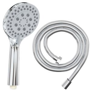 vidaXL Set di doccia con soffione Cromato 150 cm Acciaio Inox