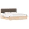 vidaXL Letto con Testiera Rivestita Talpa 180 x 200 cm Pino massello