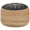 vidaXL Pouf Lavorato a Mano Blu 45x30 cm in Juta