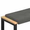vidaXL Cuscino per panchina corduroy Grigio Scuro Profondit&agrave; 35 cm
