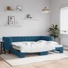vidaXL Divano Letto con Letto Estraibile Blu 90x200 cm in Velluto