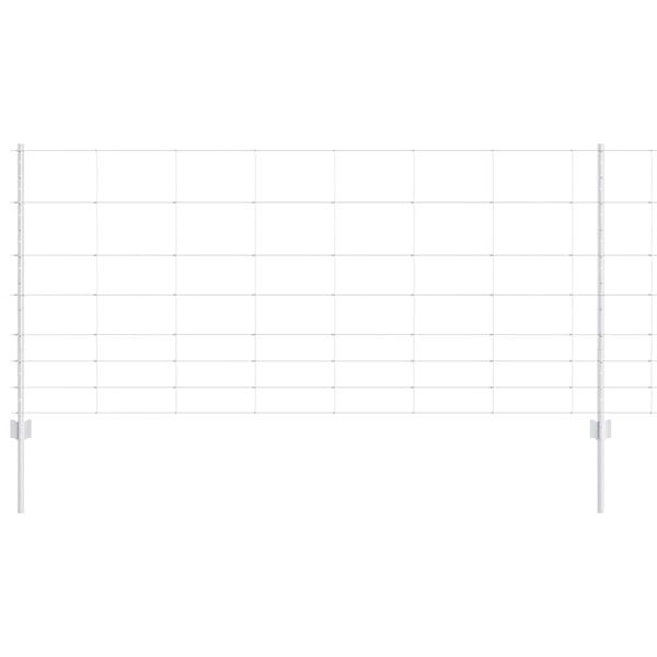 vidaXL Recinzione con Posto Argento 1 x 50 m Acciaio