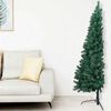 vidaXL Set Albero Natale Artificiale a Met&agrave; LED e Palline Verde 240cm