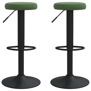 vidaXL Sgabelli da Bar 2 pz Verde Scuro in Velluto