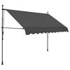 vidaXL Tenda da Sole Retrattile Manuale con LED 300 cm Antracite