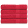vidaXL Asciugamani per sauna FROGN 4 pezzi Rosso 80x200 cm 360 g/m&sup2;