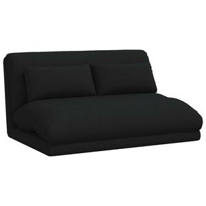 vidaXL Sedia da Pavimento Nero 110 x 82 x 55 cm Tessuto