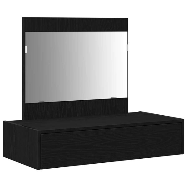 vidaXL Tavolo da Trucco Nero 83 x 40 x 70 cm Legno multistrato