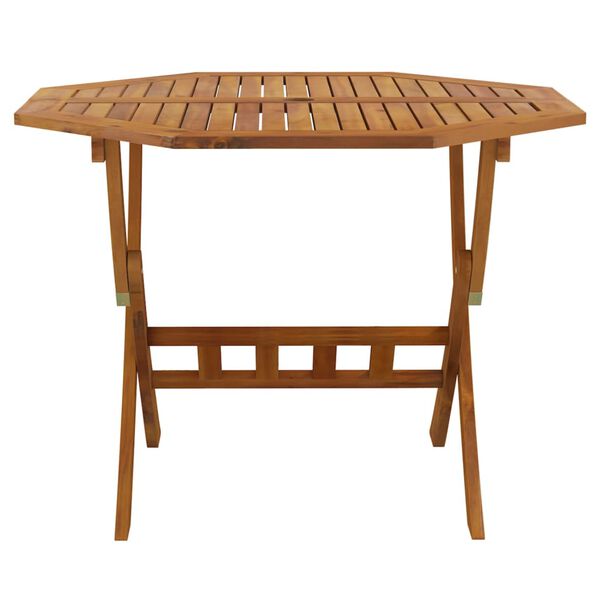 vidaXL Tavolo da Giardino Pieghevole 90x75 cm Legno Massello di Acacia