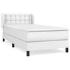 vidaXL Giroletto a Molle con Materasso Bianco 80x200 cm in Similpelle