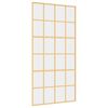 vidaXL Porta Scorrevole Oro 102,5x205 Vetro Trasparente ESG Alluminio