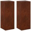 vidaXL Supporto per piante 2 pcs Ruggine 30 x 30 x 80 cm