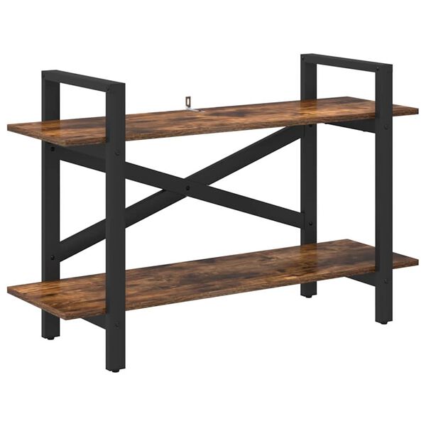 vidaXL Libreria Rovere fum&eacute; 100 x 33,5 x 64 cm Legno multistrato