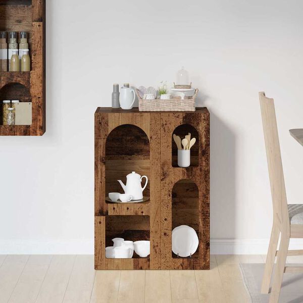 vidaXL Credenza Legno vecchio 59 x 35 x 80.5 cm Legno multistrato