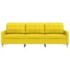 vidaXL Divano a 3 Posti Giallo 210 cm in Tessuto