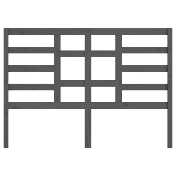 vidaXL Testiera per Letto Grigia 156x4x104cm in Legno Massello di Pino