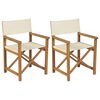 vidaXL Sedie da Regista 2 pz Pieghevoli in Legno Massello di Teak