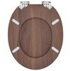 vidaXL Sedile per toilette con chiusura morbida Marrone 44 x 38 cm
