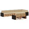 vidaXL Set di divani da esterno 8 pz Naturale e Beige