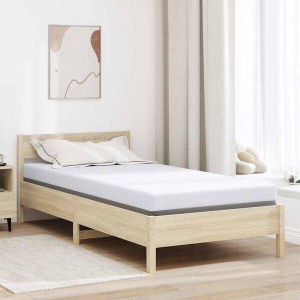 vidaXL Topper per materasso Bianco 90 x 190 cm Tessuto Jacquard