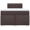 vidaXL Giroletto a Molle con Materasso Marrone Scuro 120x190cm Tessuto