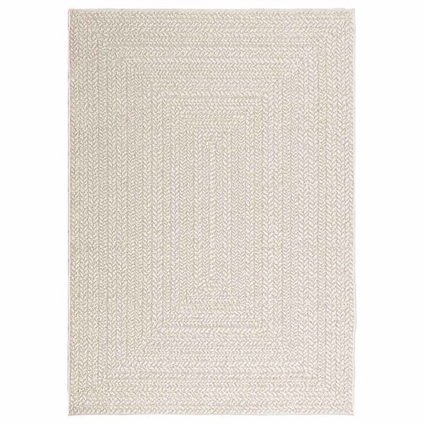 vidaXL Tappeto ZIZUR Crema 120x170 cm Aspetto Iuta Interni ed Esterni