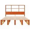 vidaXL Letto Libreria senza Materasso Marrone Cera 140x200 cm Legno