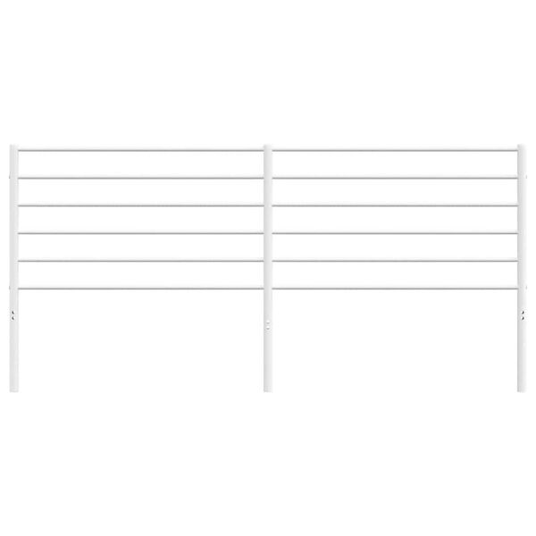 vidaXL Testiera in Metallo Bianco 193 cm