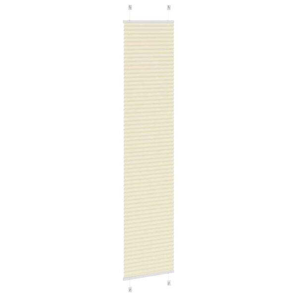 vidaXL Tenda Plissettata Crema 40x200 cm Larghezza Tessuto 39,4 cm