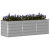 vidaXL Fioriera Grigio chiaro 240 x 80 x 75 cm Acciaio