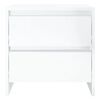 vidaXL Comodini 2 pz Bianco Lucido 45x34,5x44,5 cm in Truciolato