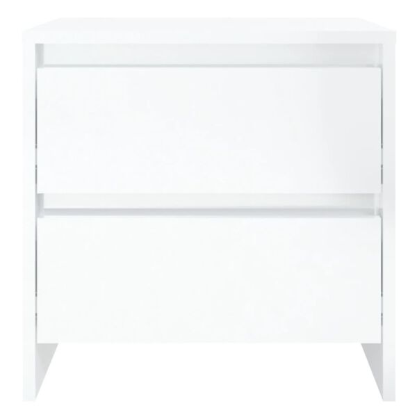 vidaXL Comodini 2 pz Bianco Lucido 45x34,5x44,5 cm in Truciolato