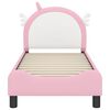 vidaXL Struttura letto per bambini con testata Rosa 70 x 140 cm PU