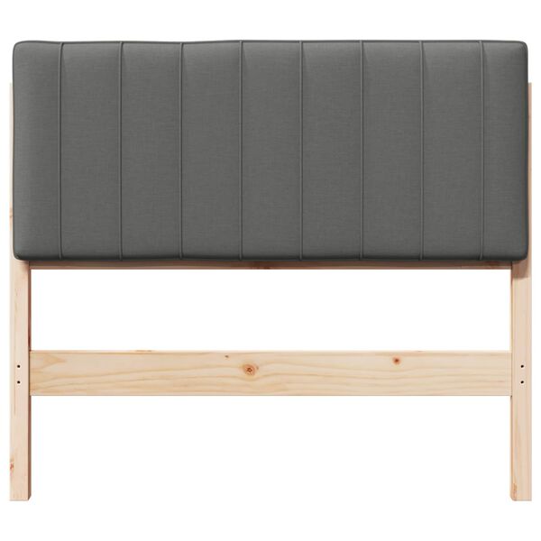 vidaXL Testiera imbottita Marrone e Grigio Chiaro 100 cm Pino massello