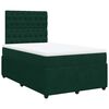 vidaXL Giroletto a Molle con Materasso Verde Scuro 120x200 cm Velluto