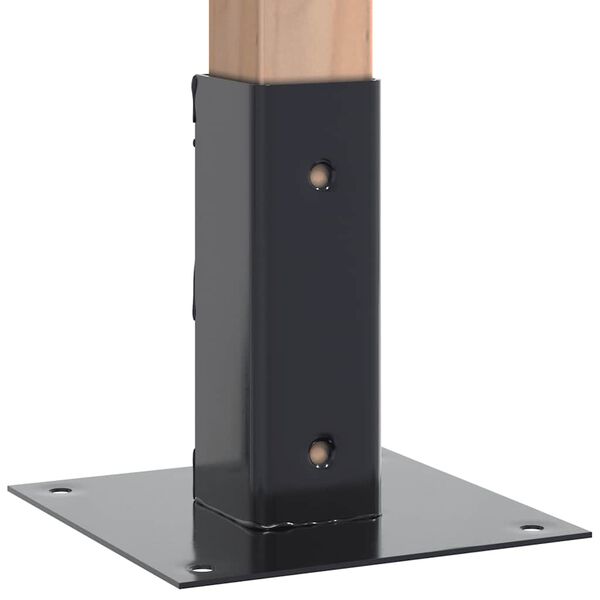 vidaXL Basi per Pali Quadrati 4 pz 51x51 mm Acciaio Verniciato Polvere