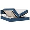 vidaXL Letto con Contenitore Blu 180 x 200 cm Pelle Sintetica