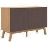 vidaXL Credenza OLDEN Marrone 114x43x73,5 cm in Legno Massello di Pino
