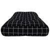 vidaXL Cuscino per Pallet Motivo a Quadri Nero 120x40x12 cm Tessuto