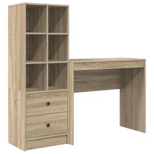 vidaXL Scrivania Rovere Sonoma 135,5 x 40 x 127 cm 2 pz
