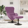 vidaXL Sedia Egg con Pouf Viola Velluto