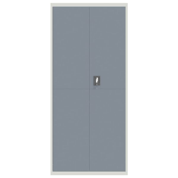 vidaXL Schedario Grigio Chiaro e Grigio Scuro 90x40x200 cm in Acciaio